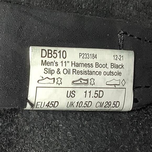 Durango Black Leather Men's Boots - Picture 8 of 12